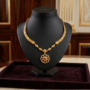 Conjunto de Collar y Pendientes Hexagonales de Cobre Divyoro con Acabado Chapado en Oro, Longitud Ajustable, Joyería de Boda para Mujer - Product Image 2