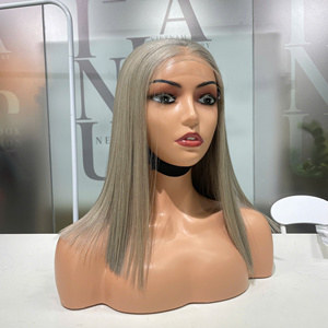 Vietnamese Hair Extensions Machine Double Weft High Quality <b>Wig</b> Hair Weaving <b>Grey</b> Colors Suitable - Product Image 2