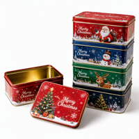 Boîte Cadeau de Noël en Gros d'Usine, Emballage Métallique de Noël, Boîte en Fer Blanc pour Biscuits et Bonbons