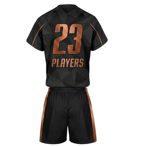Conjunto de Uniformes de Lacrosse de Manga Corta con Cuello en V, Transpirables, Antibacterianos y de Secado Rápido, Impresos por Sublimación Completa en Poliéster/Algodón - Product Image 2