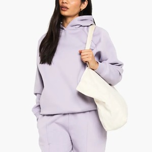 Sudadera con Capucha Personalizada Bordada para Mujer, Estilo Urbano, Algodón Orgánico, Mangas Raglán, Estampado Serigrafiado, Talla XL, Sudadera Holgada - Product Image 2
