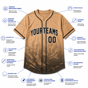 Custom Men's Baseball Jersey Camouflage Sublimated Short Sleeve Quick Dry Regular Fit Back Print Apparel - Product Image 6