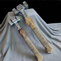Marteau Viking en acier OEM personnalisé, fait main, en acier au carbone avec design gravé à la main, qualité industrielle, marteau multi-usages avec manche en bois