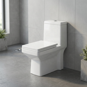 WC monobloc en céramique moderne à siphon en S pour bâtiments commerciaux et projets hôteliers - Product Image 5