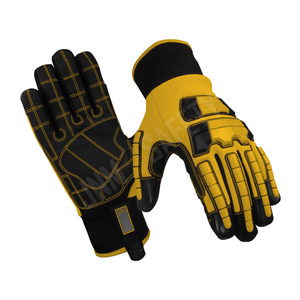 ถุงมือป้องกันการสั่นสะเทือนสำหรับงานอุตสาหกรรม ป้องกันการบาด ทนความร้อน ป้องกันแรงกระแทก ทำจากหนังสังเคราะห์ ป้องกันการบาดเจ็บในการทำงาน พร้อมยางป้องกัน - Product Image 3