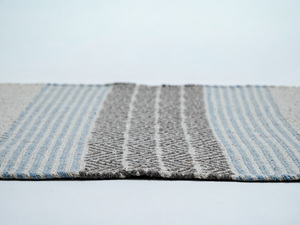 Handwoven Cotton Indigo Modern Non-Slip Rug Geometric Stripes Wholesale for Living Room Bedroom Home Decor - Product Image 3
