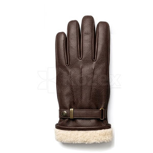 Gants d'hiver en cuir pour homme, écologiques et légers, doublés de laine, pour le sport, le travail en extérieur, la conduite et l'usage quotidien - Product Image 2