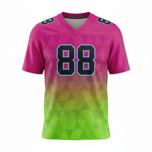 Custom Breathable Anti-Bacterial American Football Jersey Short Sleeve Mesh Game Uniform XL Plus Size - Product Image 1