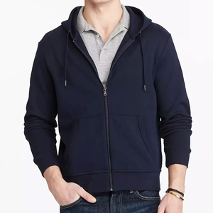 Custom Full Zip Up Hoodie Men Heavy <b>Fleece</b> High Density Fabric Plain Long Sleeve Soft <b>Thick</b> Warm <b>Jacket</b> - Product Image 6