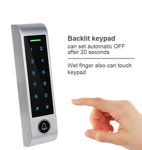 Système de contrôle d'accès autonome par carte RFID avec clavier métallique crypté, haute capacité, étanche, pour serrure de porte tactile - Product Image 6