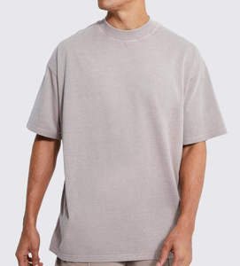 T-shirt Homme Séchage Rapide Prix Usine 100% Coton Épaules Tombantes Coupe Ample Respirant Col Rond Oversize Été - Product Image 1