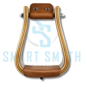 Estribos SMART SMYTH INTL DIY de Grado Profesional para Montar a Caballo, Herrajes de Latón Sólido, Revestimiento de Cuero Genuino, Madera Laminada - Deportes Ecuestres - Product Image 3