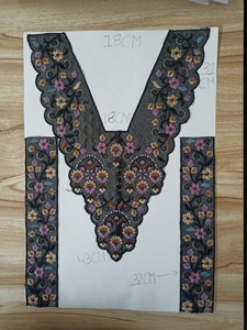 Custom Embroidered <b>Sew</b>-<b>On</b> Neck <b>Patches</b> for Ladies Apparel Home Textiles Stunning Floral Patterns for Dresses Tops Wholesale - Product Image 2