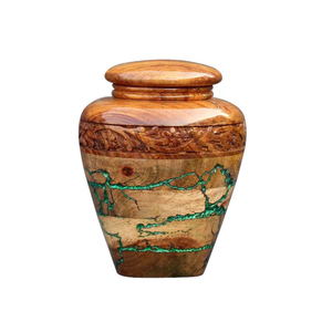 Decorative Mango Wood Lichtenberg Figure Cremation Urn for Human Ashes Fractal Burning Resin Inlay Funeral <b>Memorial</b> <b>Box</b> On Sale - Product Image 2