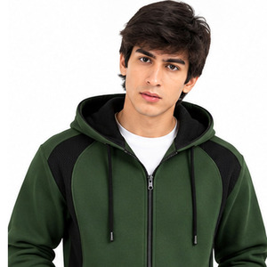Sweat-shirts à fermeture éclair pour hommes en marque blanche OEM ODM 450 GSM 100% Coton, Vêtements d'hiver en coton à tissu épais pour un style urbain décontracté - Product Image 4