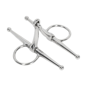 บิตม้าสแตนเลสแบบมีข้อต่อและห่วงปลาย สำหรับอุปกรณ์ขี่ม้าแบบตะวันตก - Product Image 4