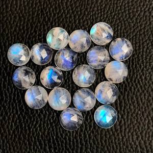 Hight <b>Top</b> Quality Natural <b>Rainbow</b> Moonstone Round Rose Cut Round Loose Gemstone Quantity Wholesale Factory Price Manufacture - Product Image 5