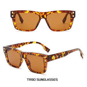 High Quality Custom Logo Retro Fashion Tr90 <b>Sunglasses</b> Luxury UV400 <b>Square</b> Eyewear Fashion Glasses for Women 2025 - Product Image 2