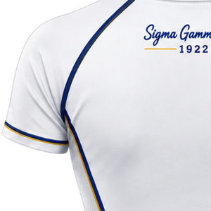 Camiseta de Compresión Personalizada Sigma Gamma Rho para Mujer, Camiseta Deportiva de Manga Corta Elástica para Hermandad Griega, Venta al Por Mayor - Product Image 5