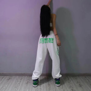 Summer hip-hop Letter printing graphic sweatpants <b>Red</b> pants for <b>women</b> Y2K high waist loose casual pants <b>Trousers</b> - Product Image 6