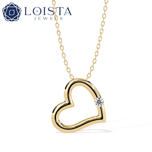 จี้เพชร LOISTA Platinum ดีไซน์เรียบหรู เพชรทรงกลมเจียระไนแบบบริลเลียนท์ เพชรธรรมชาติ เครื่องประดับสำหรับทุกเพศ เหมาะสำหรับสวมใส่ทุกวัน - Product Image 4