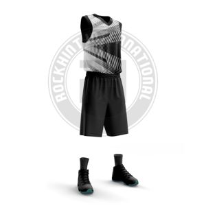 Conjunto de Uniforme de Baloncesto Listo para la Cancha, Tela de Poliéster, Acabado Liso, Ajuste Cómodo, Diseñado para Entrenamientos, Partidos y Deportes de Equipo - Product Image 3