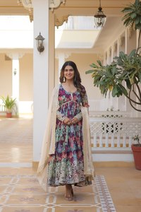 Vestido Anarkali de boda con dupatta, conjunto de 3 piezas para festivales pakistaníes, vestido de boda indio - Product Image 5