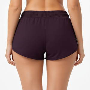 Women's Casual Shorts OEM Custom Logo <b>Elastic</b> Waist Gym Lounge Shorts Bulk Order Wholesale Supplier Pakistan - Product Image 2