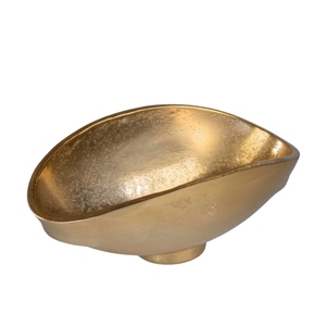 Bol décoratif de luxe européen en métal doré, en forme de lotus, pour centre de table, corbeille à fruits, ou récipient de rangement décoratif - Product Image 5