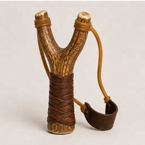 หนังสติ๊กทำมือพร้อมเขาสัตว์แท้ งานฝีมือระดับพรีเมียม โครงเขาสัตว์ธรรมชาติ ด้ามจับตามหลักสรีรศาสตร์ ของขวัญสำหรับการตั้งแคมป์กลางแจ้ง - Product Image 4