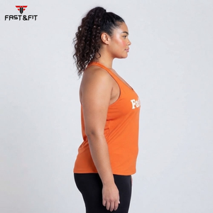 100% Cotton Knitted Breathable Quick Dry Comfortable Workout <b>Ladies</b> Athletic Fitness <b>Vest</b> Gym Tank <b>Top</b> - Product Image 3