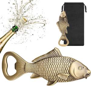 Ouvre-bouteille en bronze en forme de carpe, cadeau pour pêcheurs (hommes et femmes), cadeau de Noël avec sac cadeau - Product Image 4