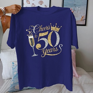 Cheers to 50 Years t-shirt femme en pur coton coupe confortable - Product Image 2