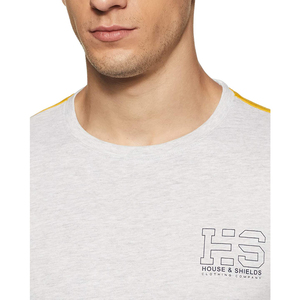 Camiseta de Manga Corta para Hombre House & Shields con Bloques de Color, Ribete en Contraste y Logotipo con Letras en la Parte Delantera, Estilo Casual - Product Image 3
