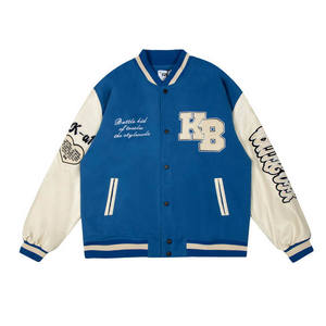 Chaqueta Varsity Unisex a Precio Económico, Chaqueta Bomber Personalizada con Letras de Béisbol, Cierre de Cremallera, Protección Anti-UV, Estilo Urbano, Poliéster/Algodón - Product Image 5