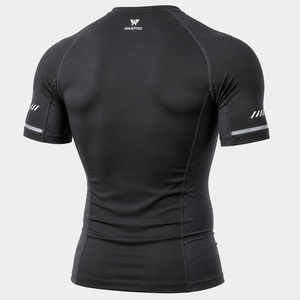 <b>Compression</b> Rash Guard MMA BJJ Workout for Adults Unisex Spandex/Cotton Full Sleeve Garment Dyed Heat-Transfer Printed UPF50+ - Product Image 4