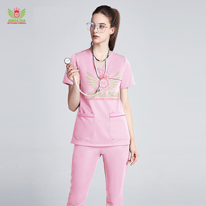 Conjunto de Uniforme Médico Moderno Unisex, Material Ligero de Satén de Algodón con Fácil Elasticidad y Silueta Elegante para Personal de Salud - Product Image 1