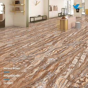 Carreaux de porcelaine 1200X600 Carreaux de céramique 60X120 pour Porcelanato 60X120 brillant 600X1200 Mm Carreaux de porcelaine marron fabriqués en Inde - Product Image 2