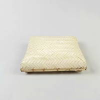 Paniers de rangement en bambou naturel tissés à la main ensemble de paniers rectangulaires pour vêtements ou linge faits avec corde et rotin