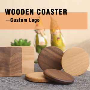 <b>Personalised</b> Print Logo Custom Bulk <b>Beer</b> Drink Round Square Blank Wood Wooden Cup Coaster for Engraving - Product Image 2