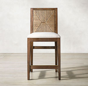 Silla de Comedor de Madera de Roble Premium con Tejido de Seagrass Natural Tapizada para Hostelería al por Mayor - Product Image 2