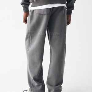 Pantalones de chándal personalizados de tejido grueso con lavado mineral para hombre, de alta calidad, lisos, estilo vintage con lavado ácido, streetwear, de pierna ancha, al por mayor - Product Image 1