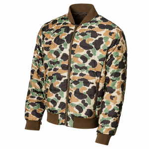 Men's <b>Camouflage</b> Print Canvas <b>Waterproof</b> Windproof Breathable Customizable Bomber <b>Jacket</b> Winter Hunting Wear - Product Image 2
