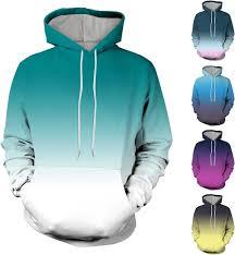 Sweat à capuche dégradé pour homme, dégradé de vert sarcelle à lavande, streetwear pastel - Product Image 2