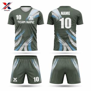 เสื้อฟุตบอลคอวี น้ำหนักเบา ระบายอากาศได้ดี แขนสั้น สกรีนโลโก้ ชื่อผู้เล่น ชื่อทีม ผ้าโพลีเอสเตอร์ 100% แห้งเร็ว - Product Image 4