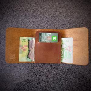 Custom Logo Genuine Leather Stitchless <b>Wallet</b> Slim Trifold Minimalist Card <b>Holder</b> High Quality Factory Direct LSSW-0037 - Product Image 4