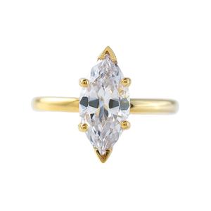 Haute sur demande luxe 3CT Marquise Cut Lab Grown Diamond Solitaire bague de fiançailles avec certificat IGI - Product Image 1