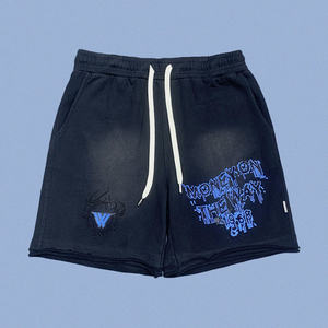 Pantalones Cortos Deportivos de Algodón 100% Rosa, Tejido de Rizo, Lisos, con Cordón Ajustable, Logotipo Frontal, Estilo Urbano, Ecológicos, Transpirables, Casuales, para Hombre - Product Image 2