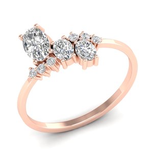 Bagues de fiançailles REYES sur mesure en or massif 14 carats avec diamants HPHT CVD cultivés en laboratoire pour femmes, cadeaux d'anniversaire de mariage, bijoux fins - Product Image 2