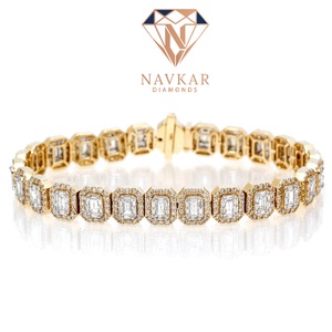 <b>Iced</b> <b>Out</b> Diamond Hip HopTennis Bracelet with <b>Iced</b> <b>Out</b> Stainless Steel Cuban Link <b>Chain</b> Bracelet for Gift - Product Image 1